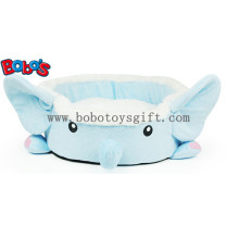Lovely felpa de dibujos animados de elefante azul forma de mascota cama para perros gato perro Bosw1094 / 45X40X13cm